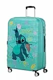 American Tourister Wavebreaker Disney - Valise pour Enfant Stitch Flower 77 cm de Large - Étui Rigide à 4 roulettes, Serrure TSA - 96 L
