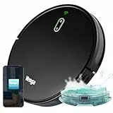 Venga! Robot Aspirateur, Laveur de sol, Navigation Gyroscope, avec App, Noir, VG RVC 3001 BK