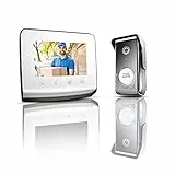 Somfy 1870996 - Visiophone V350, Interphone vidéo avec Vision Nocturne, Design épuré, Mémoires d'images, Caméra Grand Angle, Contrôle jusqu'à 5 équipements RTS, Écran 7 Pouces
