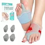 TENICORE Orthese Hallux Valgus Coussinets en Silicone Chaussettes Hallux Valgus 1 Paire Gros Orteil Correcteur Soulagement de la Douleur Femmes Hommes Taille S 34-37