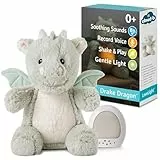 Cloud b LoveLight | 8 sons apaisants | Enregistreur | Veilleuse 5 couleurs | Shake & Play | Attache amovible | Batterie rechargeable | Drake le Dragon
