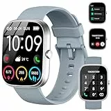 Montre Connectée Femme Homme Sport, 1,91' Smartwatch avec Appel Bluetooth, Montre Podometre, Moniteur Fréquence Cardiaque/Sommeil, 110+ Sports Etanche IP68 Montre Intelligente pour Android iOS, Gris