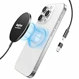 EXW Chargeur sans Fil pour iphone 15W,Rapide Chargeur Mag-Safe,magnétique Chargeur sans Fil,Chargeur Induction Compatible avec iPhone 16/15/14/13/12/11/AirPods 2/3/pro(Noir)