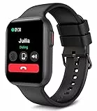 Bebinca GT5 Montre connectée 2023 Appels Vocaux 1.75' HD Super Grand écran avec Menu Flottant,28 Sports, 24/7 freq. Cardiaque, SpO2 Réel, Calculatrice IP68 Imperméable(Noir)