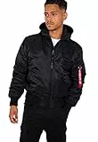 Alpha Industries Alpha Indutries MA-1 ZH Back Print Blouson Bomber pour Homme, Black/White