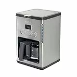 Krups Control Line Inox Cafetière filtre, Machine à café 1,25 L, 10 à 15 tasses, Cafetière électrique, Arrêt automatique, Maintien au chaud 30 min KM442D10, Acier Inoxydable