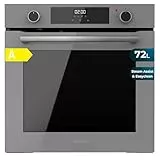 Cecotec Four Multifonction 60cm Bolero Hexa M226000 Glass Grey A. 2800W, 72L, 7 Fonctions, Mode Grill, Grill ventilé, Mode Convection, Defrost, Base vapeur X2, Steam EasyClean, Steam Assist