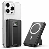 A ADDTOP Batterie-Externe-Magnétique-10000mAh, Charge Rapide 22,5W USB-A & 20W USB-C – Ultra-Fin Chargeur Portable sans Fil Pliable avec LED, Power Bank Compatible iPhone 16/15/14/13/12 Pro Max