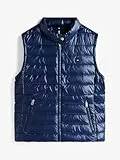 Tommy Hilfiger Veste sans Manches Femme avec Col Mock, Bleu (Dark Night Navy), XXL