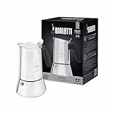 Bialetti - Nouvelle machine à expresso italienne Venus Induction en acier inoxydable, adaptée à tous les types d'assiettes, 4 tasses à café (170 ml), argentée, Argent