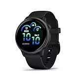 Garmin vívoactive 6 - Montre connectée avec GPS Forme & santé avec écran Ultra-Lumineux - Gray avec boîtier Noir