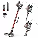 Aspirateur balai avec fil sans sac 6 en 1 600 W & aspirateur à main, cable de 6 m, 23Kpa de puissance d'aspiration, aspirateur balai filaire Vacuum Cleaner pour sols durs tapis, petit léger silencieux