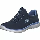 Skechers Femme Summits Artistry Chic Basket, Navy Mesh/Blue Trim, 39 EU