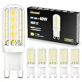 DiCUNO Ampoule LED G9 3W, équivalent 40W halogène, 480lm, Blanc froid 5000K, Non-dimmable, Économie d'énergie, Led G9 pour la chambre à coucher, le salon et la cuisine, 6 Pièces