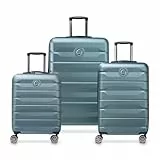 DELSEY PARIS - AIR Armour - Set de 3 valises rigides 55cm/ 68cm/ 77cm - Vert