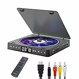 Gueray Lecteurs DVD pour TV DVD Player Toutes Les Régions Gratuit Portable Mini Lecteur DVD CD avec HD 1080p HDMI/AV USB / 3.5mm Aux Port Inclus Télécommande, Câble HDMI et AV (Noir)
