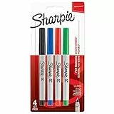 Sharpie marqueurs permanents | pointe ultrafine | assortiment de couleurs classiques | pochette de 4