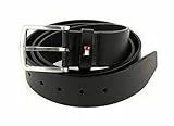 Tommy Hilfiger Ceinture Homme New Denton Belt 4.0 Ceinture Cuir, Noir (Black), 100