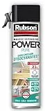 Rubson | Mousse Expansive Power Pure (aérosol de 500 ml) – Mousse pour isolation acoustique et thermique – Application tous sens et 21 litres d'expansion