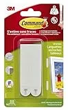 Command Languettes Accroches Tableaux Moyen Modèle, 4 x 2 Languettes, 7,2 kg, Blanc - Fixation sans Dommage