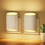 Veilleuse Enfant, 2 Pcs Veilleuse Prise Electrique avec détecteur de mouvement et capteur de lumière, lumière blanche chaude, intensité variable 1-100 lm, pour chambre d'enfant, couloir, escaliers