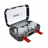 Bosch Accessories Coffret de 9 Scies Trépan Progressor for Wood & Metal Set Installations Électriques (pour bois et métal, Ø 19-83 mm, Accessoire pour Perceuses)