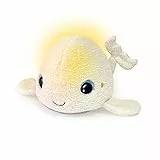 Pabobo Béluga Peluche Sommeil Veilleuse multicolore et berceuse et Bruits Blancs. Peluche super douce Oeko-tex. lavable (module déhoussable)