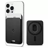 Spigen Valentinus MagFit Portefeuille magnétique pour 2 Cartes Compatible avec Les modèles iPhone 16/15/14/13/12 Porte Carte magsafe - Noir
