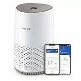 Philips Purificateur d'Air Séries 600, Ultra-silencieux et économe en énergie, éfficace contre allergies, Filtre HEPA élimine 99.97% des polluants, Jusqu'à 44m², Contrôle par App, Blanc (AC0650/10)
