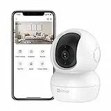 EZVIZ Caméra Surveillance WiFi Intérieure 360°, FHD 1080P, Camera WiFi 2.4Ghz, Vision Nocturne, Détection de Mouvement Suivi Intelligent, Audio Bidirectionnel, Compatible avec Alexa pour Bébé/Animaux