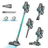 Aspirateur Balai sans Fil N300, 25KPa & 2 Vitesses, Aspirateur sans fil 175W, Aspirateur Léger, 50Min Autonomie, 6 en 1 Aspirateur Balai sans Sac pour Les Poils d'animaux, Tapis, Canapé, Voiture