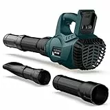 Souffleur à Batterie, Souffleur de Feuilles sans Fil pour Bosch 18V GBA Batterie, Bandoulière, Moteur sans Balais, Vitesse Max 300 km/h, 3 Sections de Buses, 6 Vitesse Variable (Pas de Batterie)