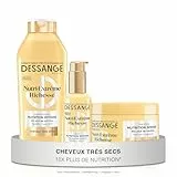 DESSANGE - Routine Cheveux Nutrition Intense Nutri-Extrême Richesse - Shampoing 280ml + Masque 280ml + Soin Sans Rinçage 110ml - Nourrit La Fibre, Les Longueurs & Pointes - Cheveux Très Secs