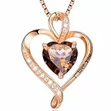 LAVUMO Collier Femme Argent 925 Gravé I Love You Collier Pendentif Cœur Infini Bijoux Romantique Idee Cadeau Femme Cadeaux Anniversaire Saint Valentin Fete Des Mere pour Maman Épouse Fille