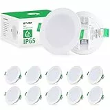 Bojim Spot LED Encastrable Salle de Bain IP65, 220V Trou 68mm-80mm 4000K Blanc Neutre 5.5W, Extra Plat Spot pour Cuisine Chambre Salon, Éclairage Encastré, Spot de Plafond, Pack de 10