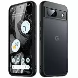 JETech Coque Mate pour Google Pixel 8a 6,1 Pouces 2024, Étui Housse de Protection Arrière Translucide Givrée Fine, Anti-Empreintes Digitales (Noir)