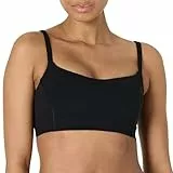 Amazon Essentials Soutien-Gorge de Sport et de Yoga Active FormFlex à Encolure Cœur, Ultra Doux, Soutien Léger Femme, Noir, S