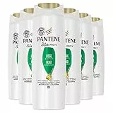 Pantene Active Pro-V Lisse & Soyeux Shampoing, Formule Pro-V + Antioxydants, pour les Cheveux Frisés et Indisciplinés, 6x225 ML