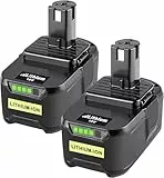 2 X 5500mAh Batterie de Rechange pour Ryobi 18V Batterie RB18L50 18V 5.5Ah Batterie de Rechange RB18L50 RB18L40 RB18L25 RB18L15 RB18L13 avec indicateur LED