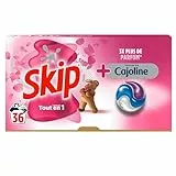 Skip Lessive Capsules Tout en 1 Touche de Cajoline 36 Lavages