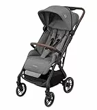 Maxi-Cosi Soho Poussette ultra-compacte, 0-4 ans, 0-22 kg, Pliage automatique d’une seule main, Siège spacieux, 3 positions d'inclinaison, Position allongée, housse amovible, Select Grey