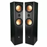 Evidence Acoustics Colonnes HiFi/Home-Cinéma EA-800-PG - 2x500W PMPO - Bass Reflex à 3 Voies - Haut-parleurs Finition cuivre