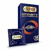 Durex Intensity – 10 Préservatifs Homme Sans Latex Dernière Génération Ultra Fins Ultra Lubrifiés – Plus de Chaleur Corporelle Partagée – Taille Standard