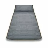 medisana MM 825 tapis de massage électrique, pour tout le corps, 5 programmes, 4 zones de massage, fonction de réchauffement, coussin de massage avec housse en polaire