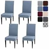 Housse de Chaise Extensible Lot de 4 ou 6, Couverture Protecteur de Chaise Salle a Manger Universel Amovible Lavable Moderne Durable pour Maison Hotel Restaurant Fete Banquet Cuisine Decoration