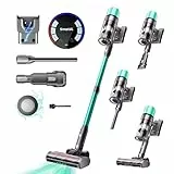 SmartAI V5 Aspirateur Balai sans Fil, 55Kpa/600W/80Mins Aspirateur sans Fil Puissant, Autoportant Aspirateur Balai, Autonomie Ultra-Longue pour Tapis, Sols Durs, Poils d'animaux