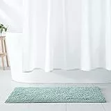 Amazon Basics Salle de bain Tapis antidérapant en microfibre, vert mousse, 53 x 87 cm