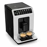 Machine cappuccino et expresso automatique KRUPS Evidence Eco-Design, goût exceptionnel, Quattro Force, boissons à base de lait grâce au système One-Touch, 8boissons préréglées, EA897A