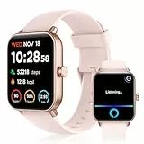 Tensky Montre connectée pour Femme, Homme, répondre/Faire des appels, 1,8' Alexa intégrée, SpO2/Fréquence Cardiaque/Sommeil/Stress, 100+ Sports, Comptacalories/Pas, IP68 Smart Watch pour Android/iOS