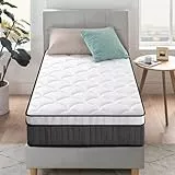 Zinus - Matelas 90x190 - Hauteur 25cm -Matelas Hybride en Mousse à Mémoire de Forme -Haute Résilience Ultra Respirant -Durable et Doux pour la Peau -Matelas pour lit Adulte et Enfant -Conçu en France